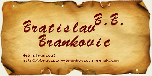 Bratislav Branković vizit kartica